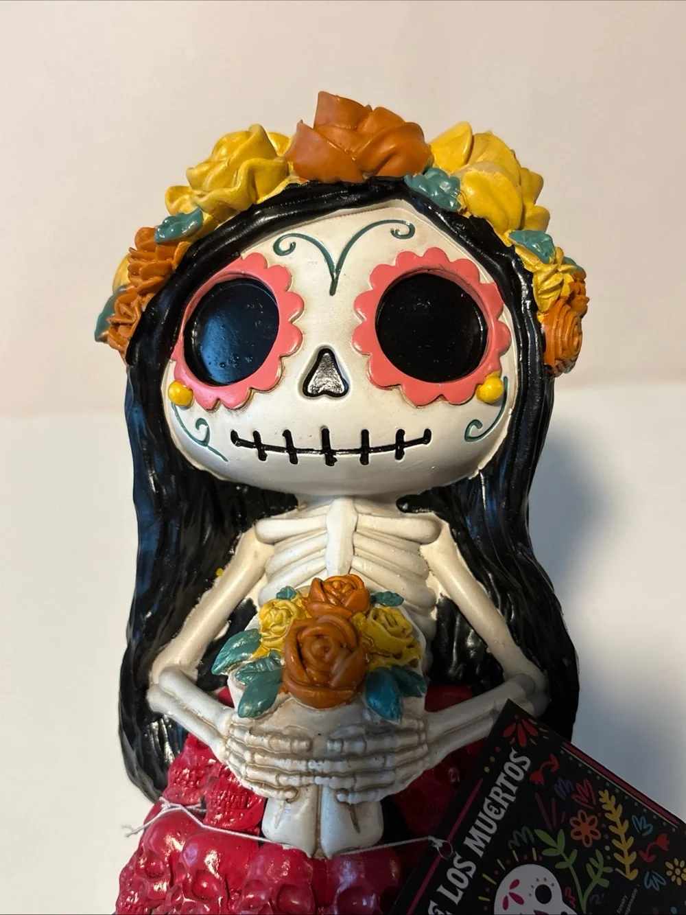 9.5” Colorful Resin Catrina Day Of The Dead By  NWT
